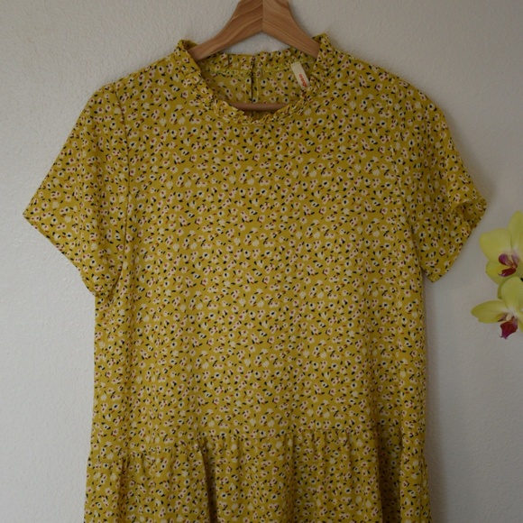 Boho yellow blouse size M - Picture 1 of 5